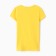 T-shirt female o-shaped neckline, yellow color, size 50