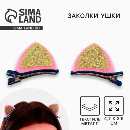 Hairpins for hair "Kotik", 2 pcs, 8.7 x 8.5