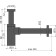 Siphon for the sink Alcaplast A400Black Design, DN = 32 mm, round, black matte