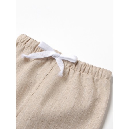 Children's pants minku, beige color, height 80-86 cm-1