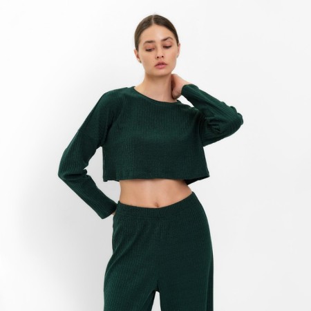 Female set (longshit, trousers) minku: Casual Collection Color Green, Rr. 46-1