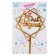 Topper "Happy Birthday", with rhinestones, color gold