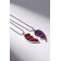 Kulons "Demetrons" Bright hearts, the color is pink-violet in silver, 45 cm