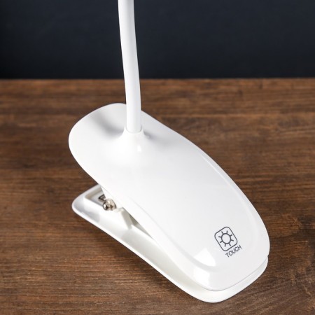 Table lamp on the clothespin "Mona" LED 5W USB white 16x16x38 cm Risalux-8