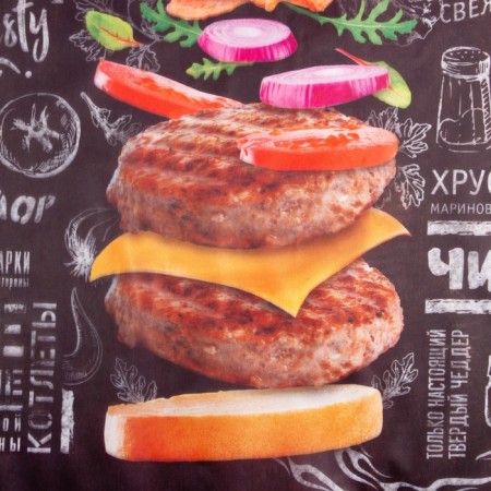 Apron "Legendary burgers" 65x80cm, oxford, 100% p/e, 210g/m2-5