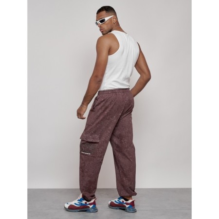 Sports male trousers, size 54, brown color-4
