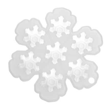 Set for experiments "New Year's garland from epoxy resin", snowflakes-3