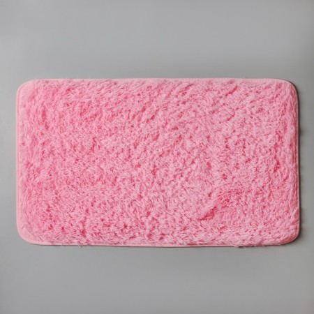 Bath and toilet rug “fluffy”, 50 × 80 cm, pink color-1
