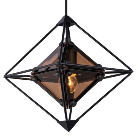 Suspension lamp Grane 1xe27 60W, size 22x22x132.5 cm, black color-1