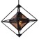 Suspension lamp Grane 1xe27 60W, size 22x22x132.5 cm, black color