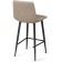 Hilly stool for metal/velor, black/beige 43x42x93 cm