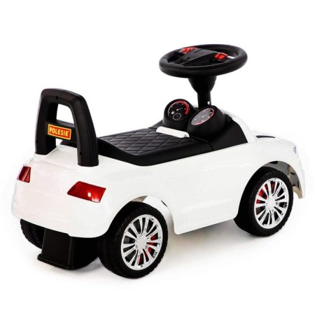 Supercar roller skate car No. 2 with a sound signal, white color-3