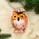 Jewelry "owl" 8.5x7 cm, mix