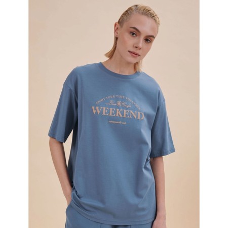 Female T -shirt, size l, jeans color