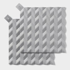 Set of arrangements for hot Bamboo, 2 pcs, 19.5x19.5x0.4 cm, color gray color