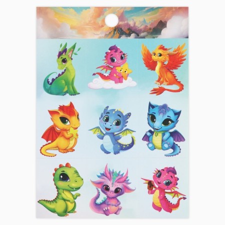 A set of paper stickers "Fiction", 10 pieces, 11 x 15.5 cm-3