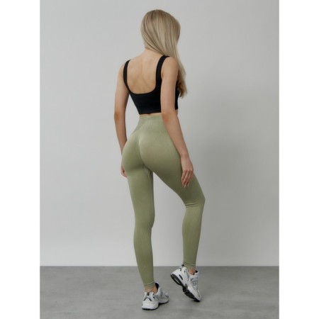 Lingins for fitness women, size 46, khaki color-3