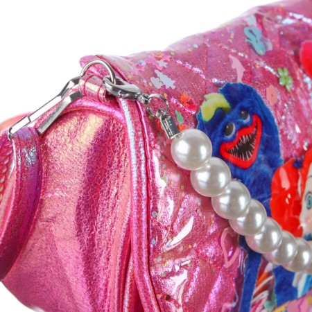 Children's bag on the valve, 6x12x16 cm, adjustable belt, pink mix-4