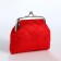 Women's wallet on the farmar, red color