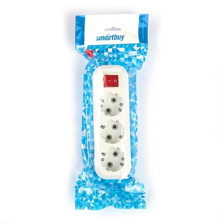 Smartbuy block, 3 sockets, 16 a, 3500 watts, with salary, with a switch, white-2