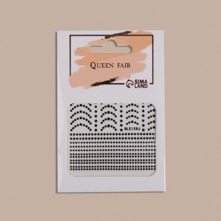 Nail stickers "bead", black color-2