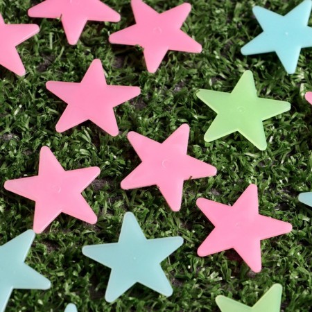 A set of luminous decor "Stars", 100 pcs, colored mix-2
