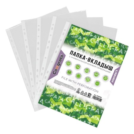 A4, 50 μm, calligrata "lux", matte, vertical, 100 pieces-1