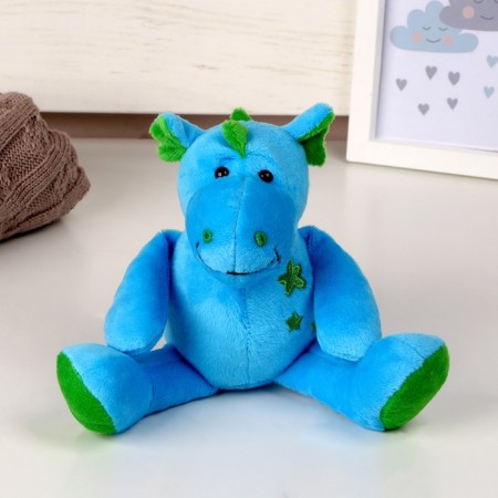 Soft toy "Dracos with stars", 14 cm, blue color