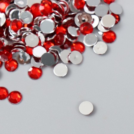 Decor for creativity in the bottle "Rhinest. Red" set 500 pcs d = 0.5 cm 7x2x2 cm-2