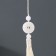 Textile suspension, plastic "Jade pendant" ivory 1x2.5x12.5 cm