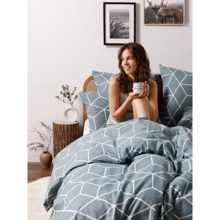 Bed linen 2 joint venture Lounge Green, size 200x214 cm, 175x215 cm, 70x70 cm - 2 pcs-10