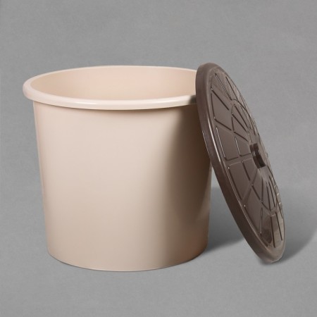 Food tank, 75 l, with a lid, beige-1