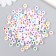 A set of beads for creativity plastic "heart in the circle" multi -colored 20 g 0, x0.7 cm