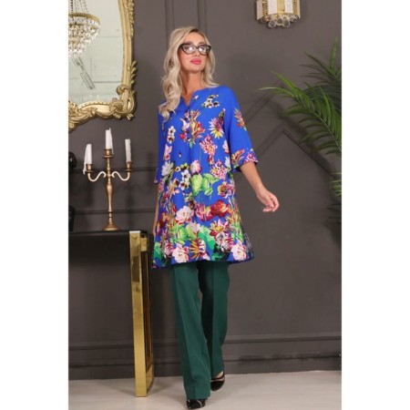 Women's tunic, size 42, blue color-1