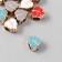 Beads for creativity plastic "Leaf bright middle" Mix set 10 pcs 1x1 cm