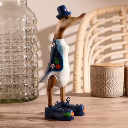 Souvenir "Duck in a blue summer suit" tree 13x9x27 cm-3