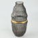 Black glass flower vase 31.5 × 15 × 15 cm