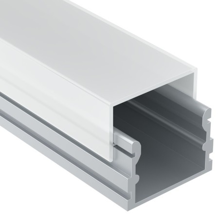 Aluminum profile LED Strip Alm007S-2M, 200x2.1x2.1 cm, silver color