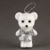 A toy of foam "White Bear" with a bell, 10 cm