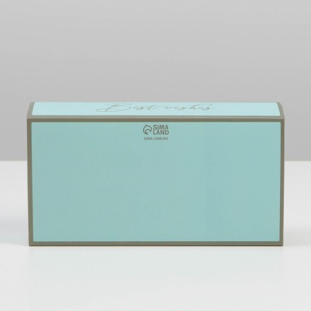 Box for 6 sweets, confectionery packaging "Best Wishes", 10.2 x 20 x 5 cm-3