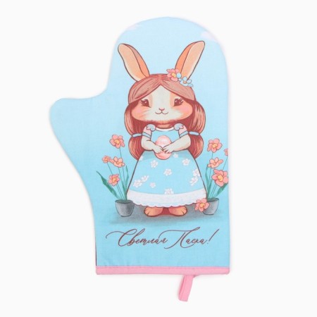 Mittens and Open Ethel "Bright Easter" 20x28cm, Sarzha, 100% X/L, Vatin 250g/M2-1