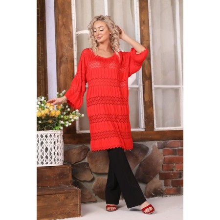 Women's dress, size 50, red color-7