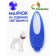 Light beacon on the collar/leash with 3 lumines of the "foot", 3.2 cm, silicone, blue