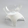 The bowl is transparent on a white stand 10 x 12 x 13.5 cm