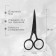 Scissors are manicure, wide, bent, 10 cm, matte black color