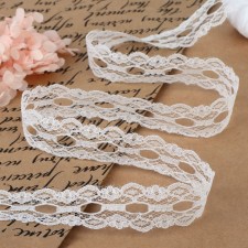 Capricon lace, 30 mm × 10 ± 1 m, white color