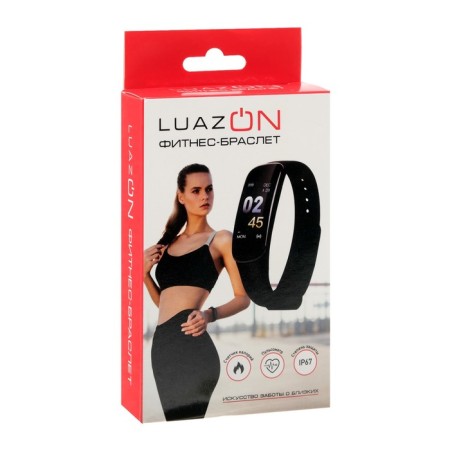 Fitness bracelet Luazon LF-06, 0.96 ", color display, pulsometer, alerts, shagomer, black-6