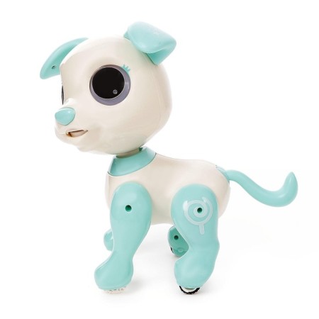 Robot dog “Peteum” WoW TOYS, on the control panel, interactive: sound, light, dancing, on the battery, turquoise-5