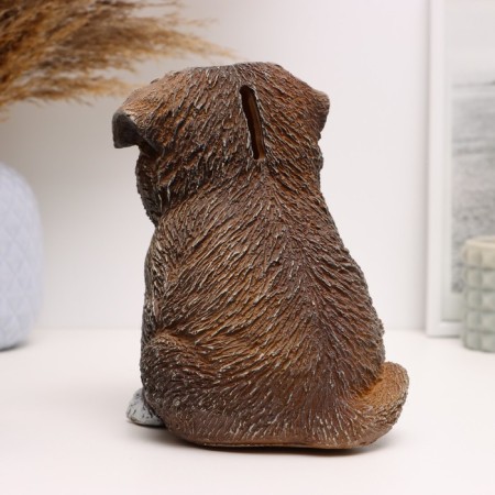 Piggy bank "puppy" red, 16cm-2