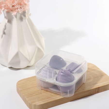 Makeup sponge, set - 4 pcs, increase when getting wet, purple color-9